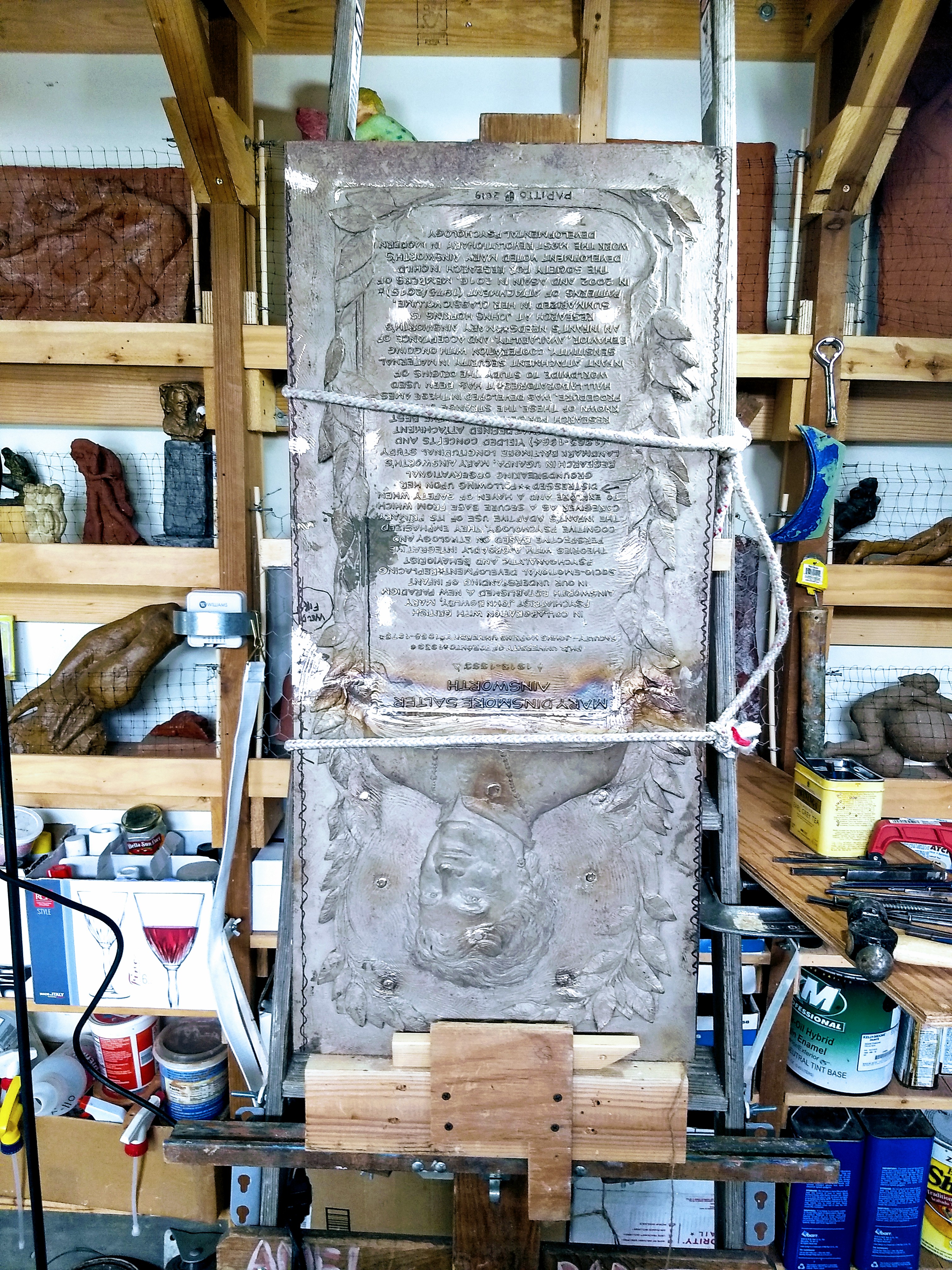 Installed Mary Ainsworth commemorative plaque